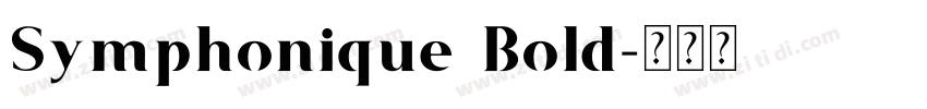 Symphonique Bold字体转换